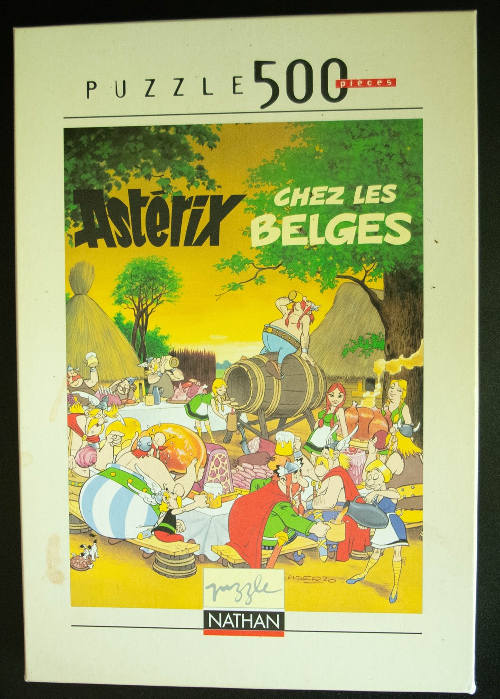 jeux de societe jouets casse tete puzzle nathan 2003 500 pieces asterix chez les belges