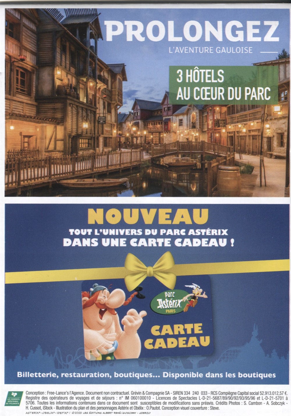 Brochure - Parc Astérix - 2023 - Plan du parc - Noël gaulois documents anciens publicites brochure parc asterix 2023 plan du parc noel gaulois