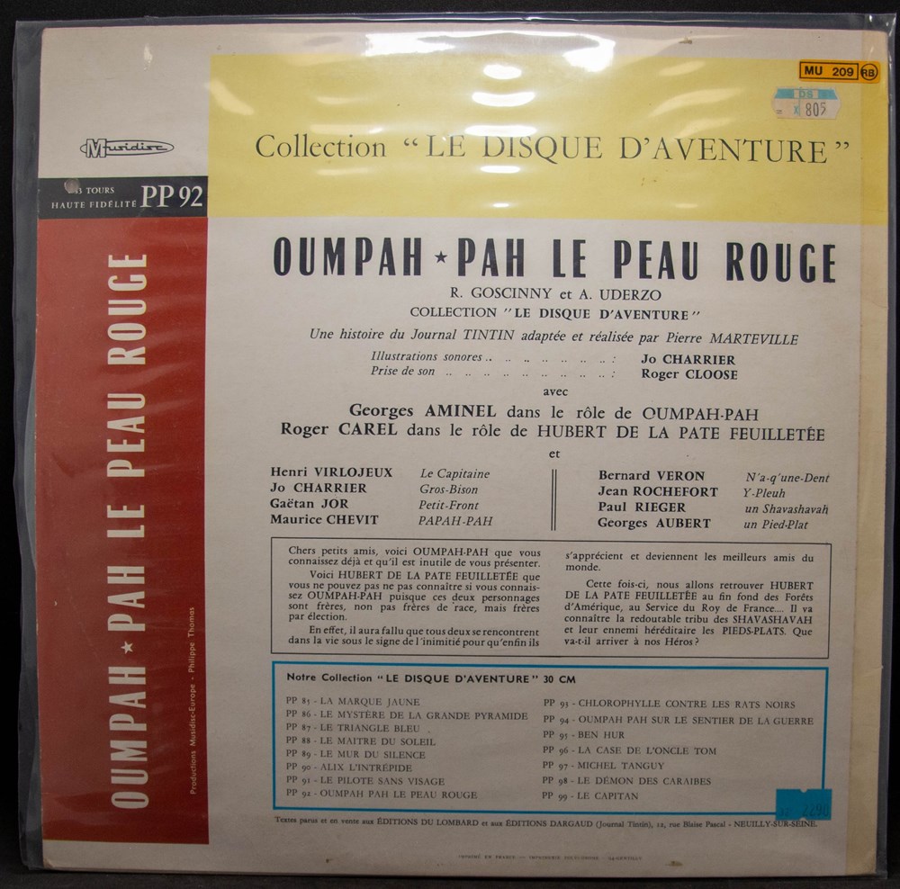 divers film dvd blu ray vinyl 33t oumpah pah le peau rouge