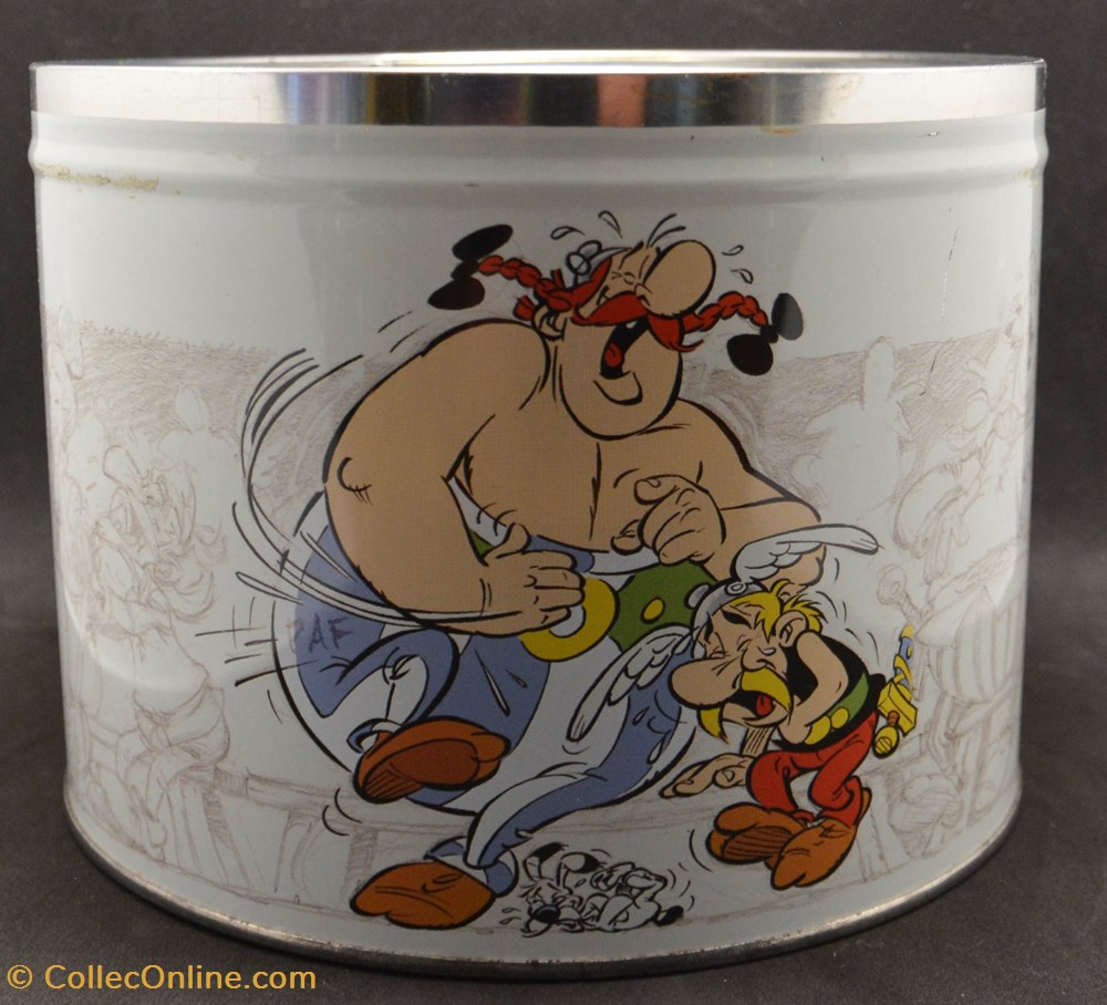 Boîte métal - 2001 - Astérix et Obélix (manque couvercle) divers boites en tole boite metal 2001 asterix et obelix manque couvercle