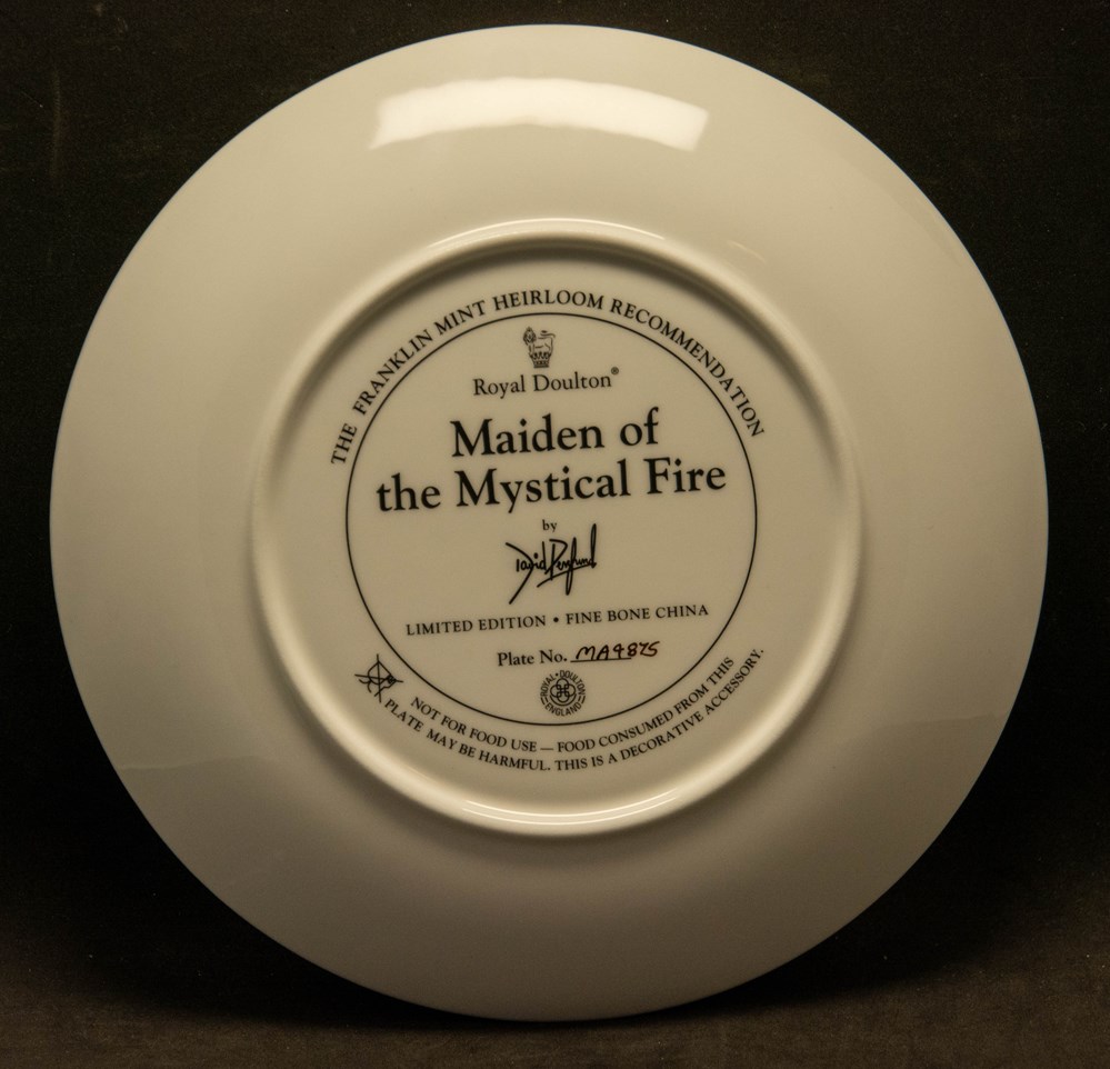 art la table argenterie assiettes plats maiden of the mystical fire