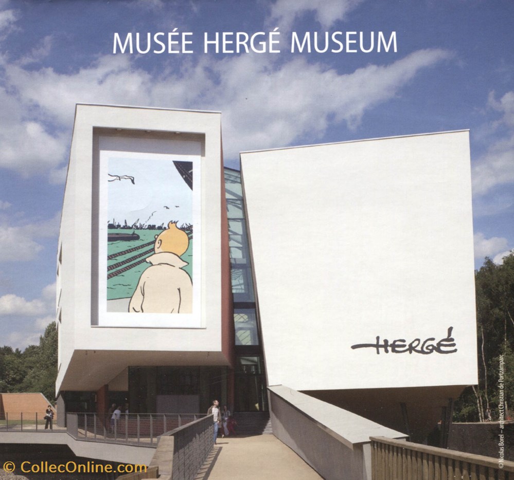 vieux papier ticket d entree musee herge brochure