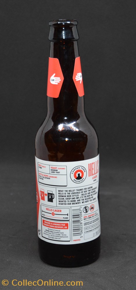 Camden Hells Lager - Blonde - UK - 4,6% - 33cl art table argenterie bistrot alimentation bouteille camden hells lager blonde uk 4 6 33cl