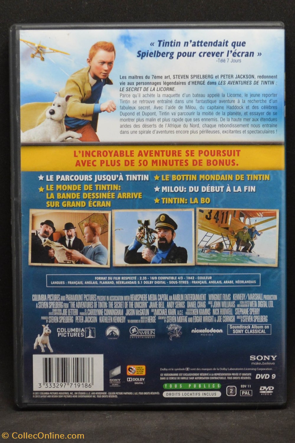 divers film blu ray dvd 2011 sony le secret de la licorne