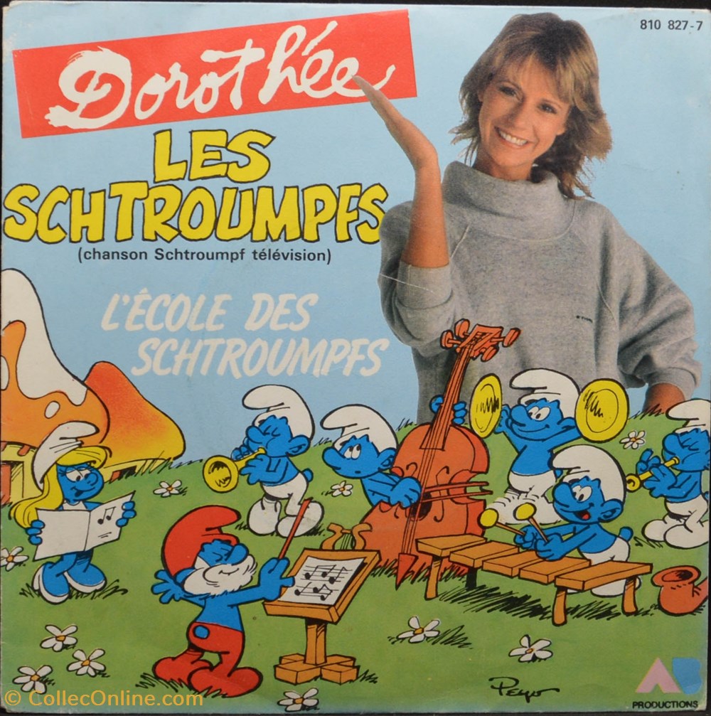 Vinyl - 45 tours - 1982 - Dorothée - Les schtroumpfs musique instruments disques vinyles vinyl 45 tours 1982 dorothee les schtroumpfs