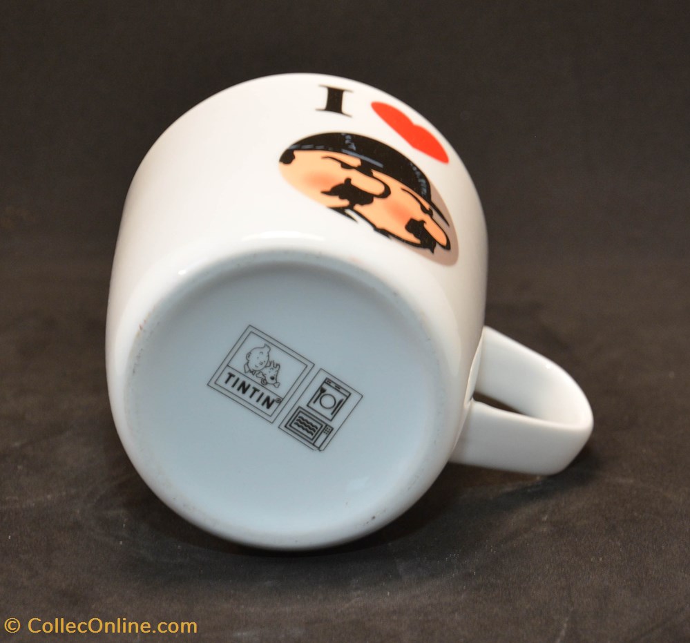 Série "I love" - Mug - Moulinsart - Dupond et Dupont 3 de la table argenterie service the cafe tass serie i love mug moulinsart dupond et dupont