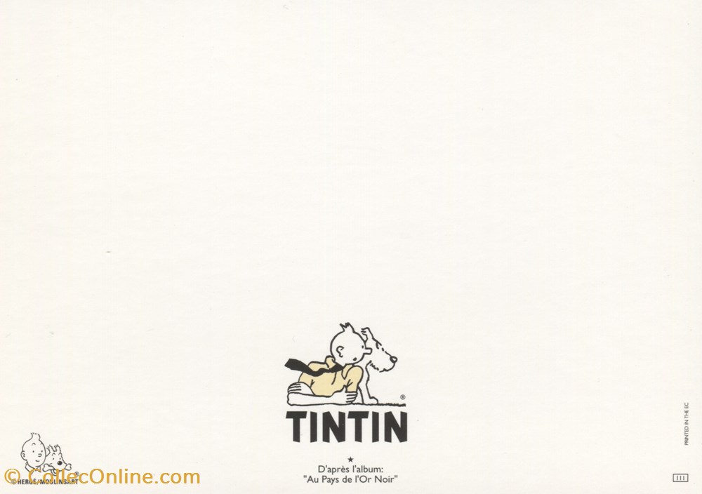 Carte - Moulinsart - 12x17 - Double - Au pays de l'or noir (111) cartes postales carte moulinsart 12x17 double au pays de or noir 111