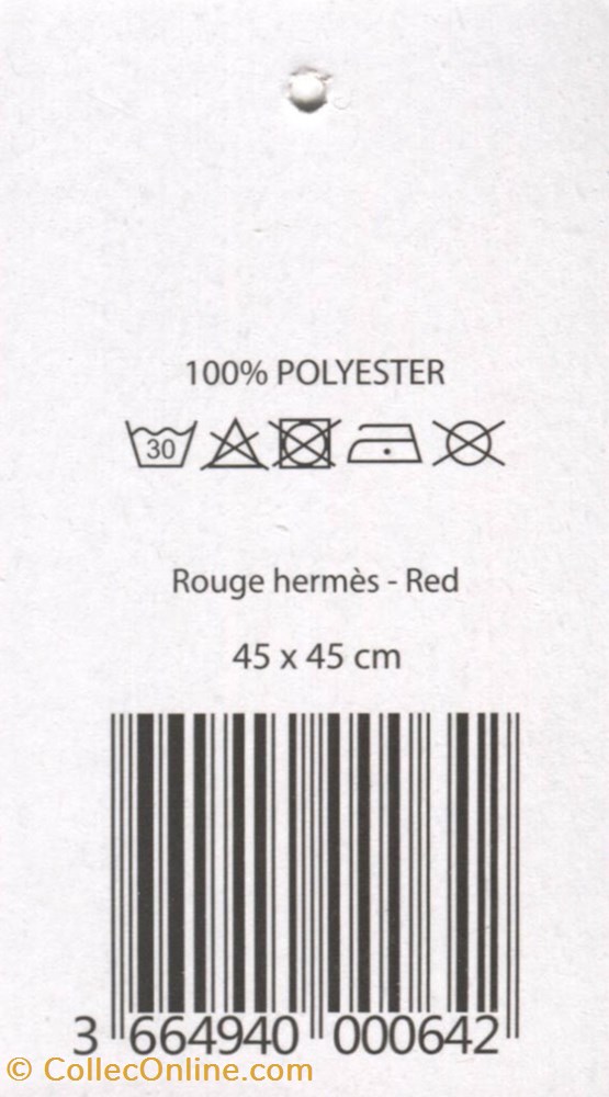 Tintin - 2019 - Cousin 45x45cm - Rouge hermès vieux papier etiquette tintin 2019 cousin 45x45cm rouge hermes