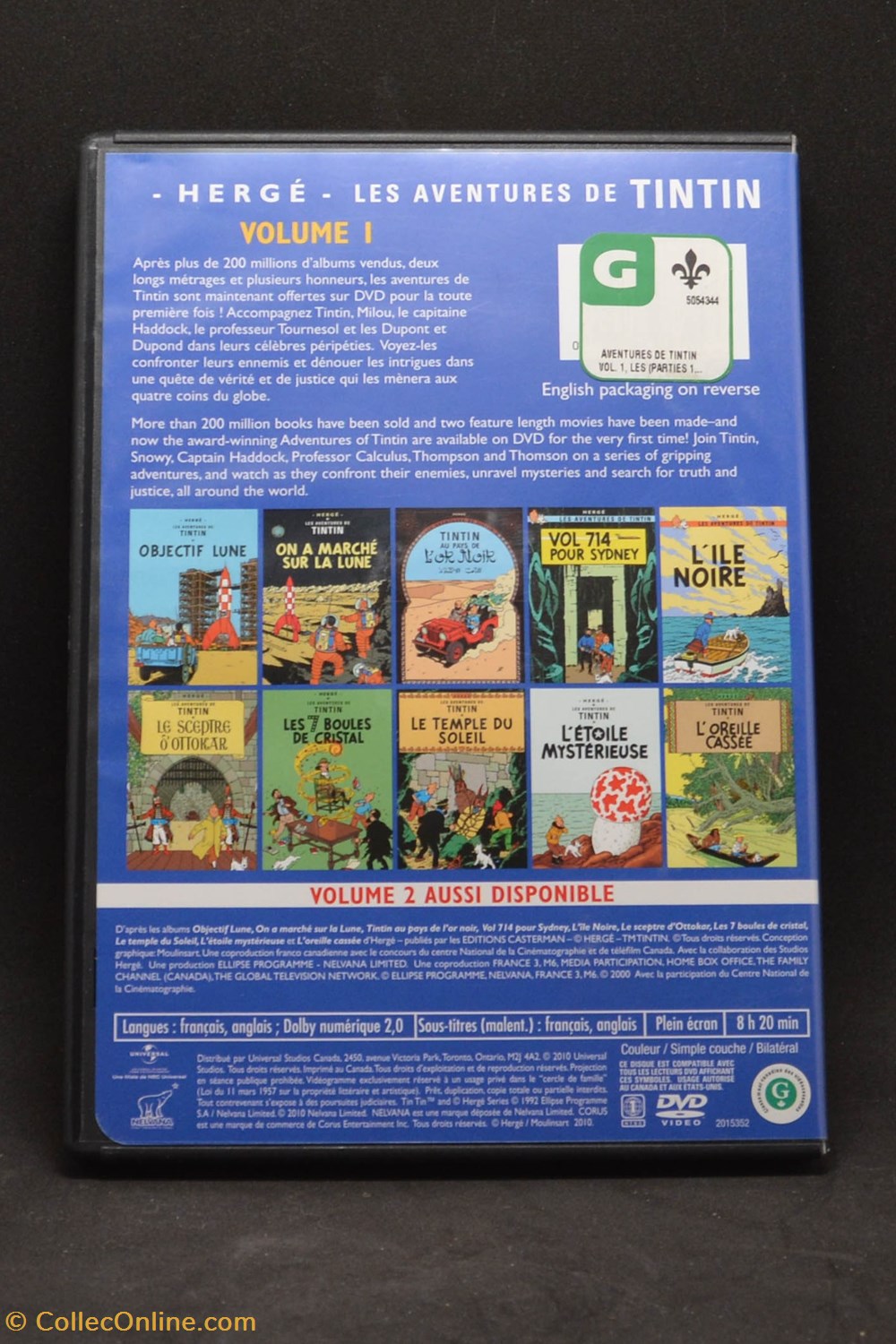 DVD - 2010 - 3 dvd - Zone 1 - Les aventures de Tintin - Volume 1 divers film blu ray dvd 2010 3 dvd zone 1 les aventures de tintin volume 1