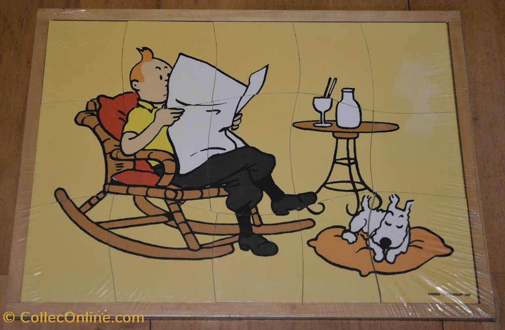 jeux de societe jouets casse tete puzzle moulinsart 2000 bois tintin et milou n 8446