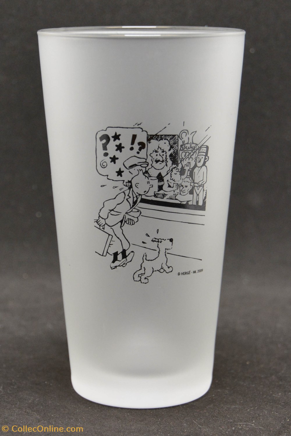 Moulinsart - Verre givré - 2009 - Fétiche Arumbaya de la table argenterie verres moulinsart verre givre 2009 fetiche arumbaya