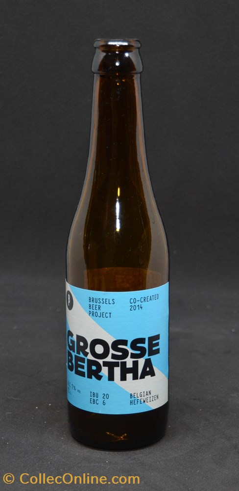Grosse Bertha - Blonde - BE - 7% - 33cl art la table argenterie bistrot alimentation bouteille grosse bertha blonde be 7 33cl