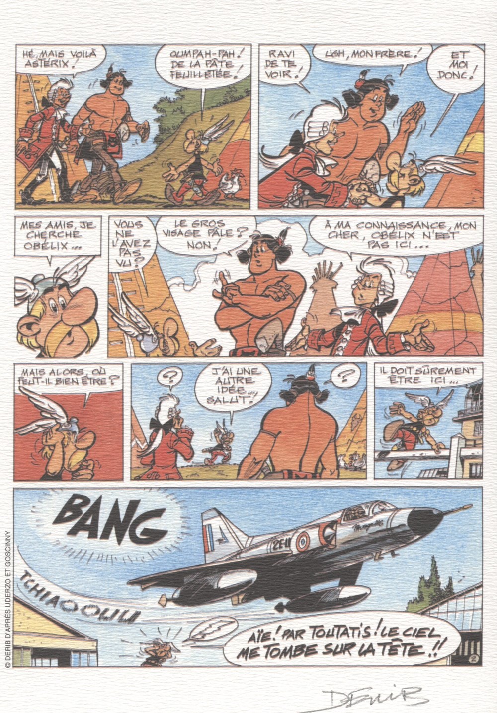 Hommage à Uderzo - Derib cartes postales hommage a uderzo derib