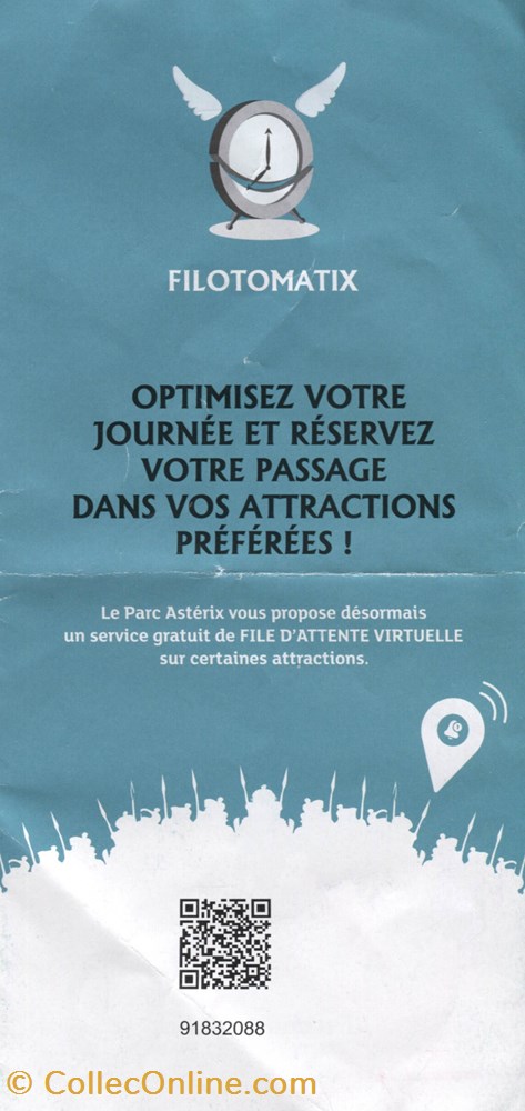 vieux papier publicite brochure parc asterix 2020 filotomatix