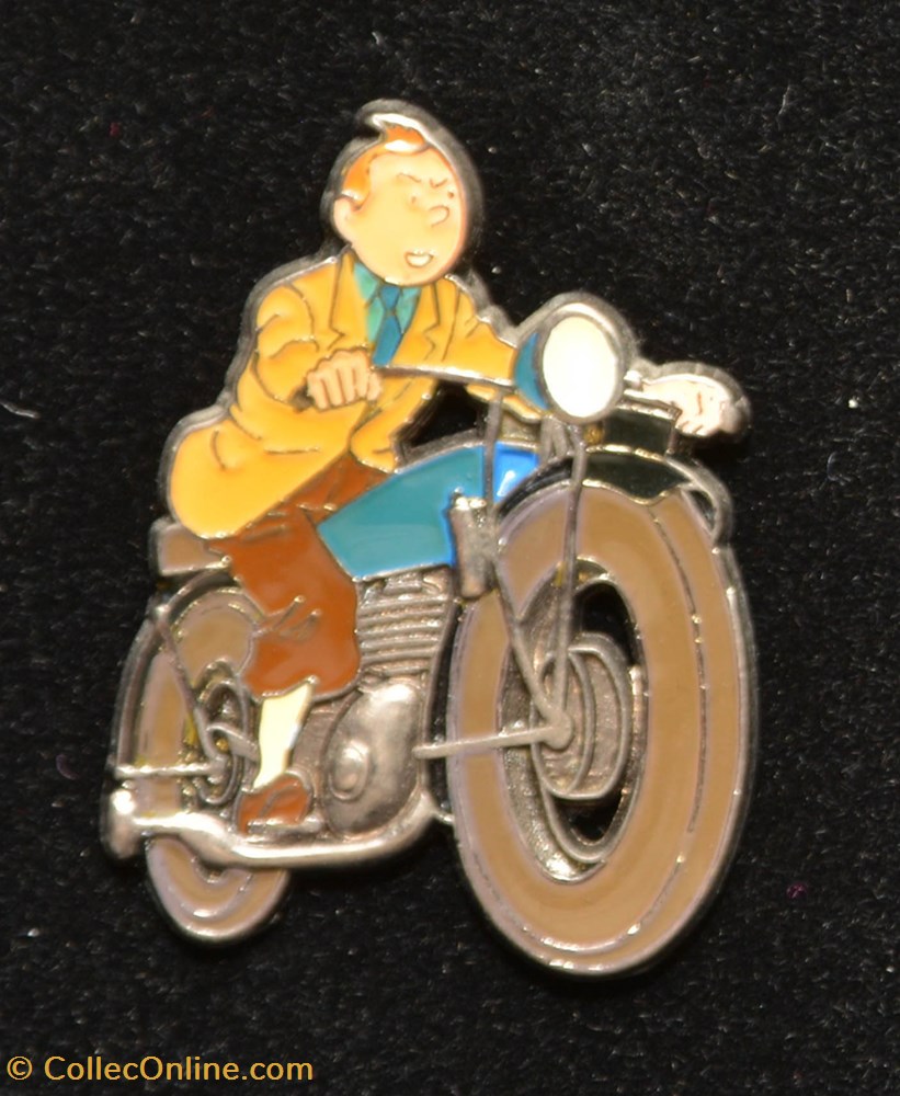 Corner - 078 - Tintin à moto diver pin corner 078 tintin a moto