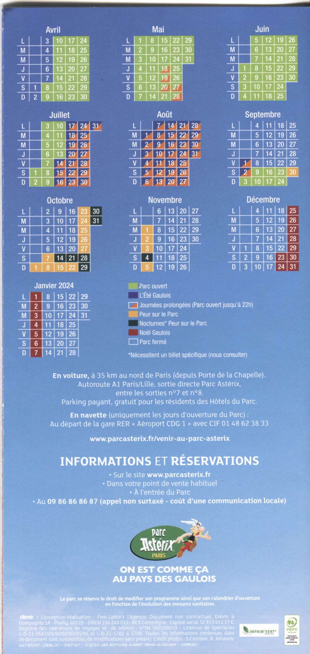 documents anciens publicites brochure parc asterix 2023
