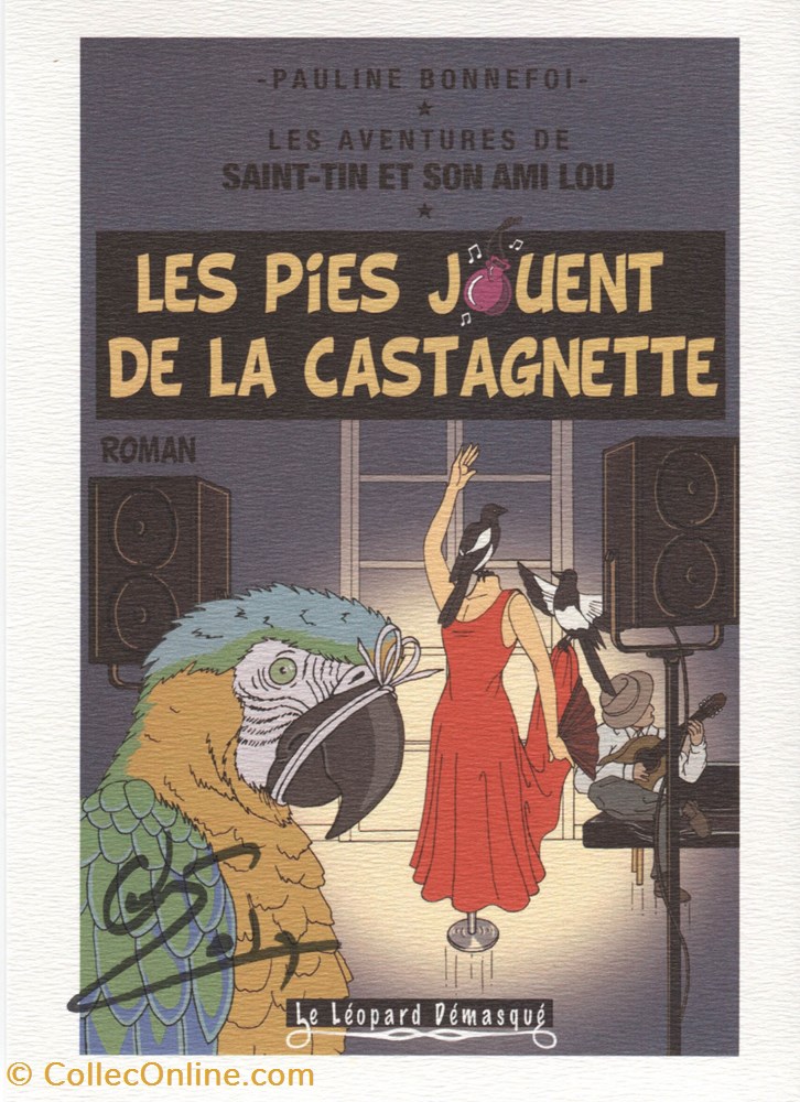 Ex-libris - Gordon Zola - 14x21 - Les pies jouent de la castagnette carte postale ex libris gordon zola 14x21 les pies jouent de la castagnette