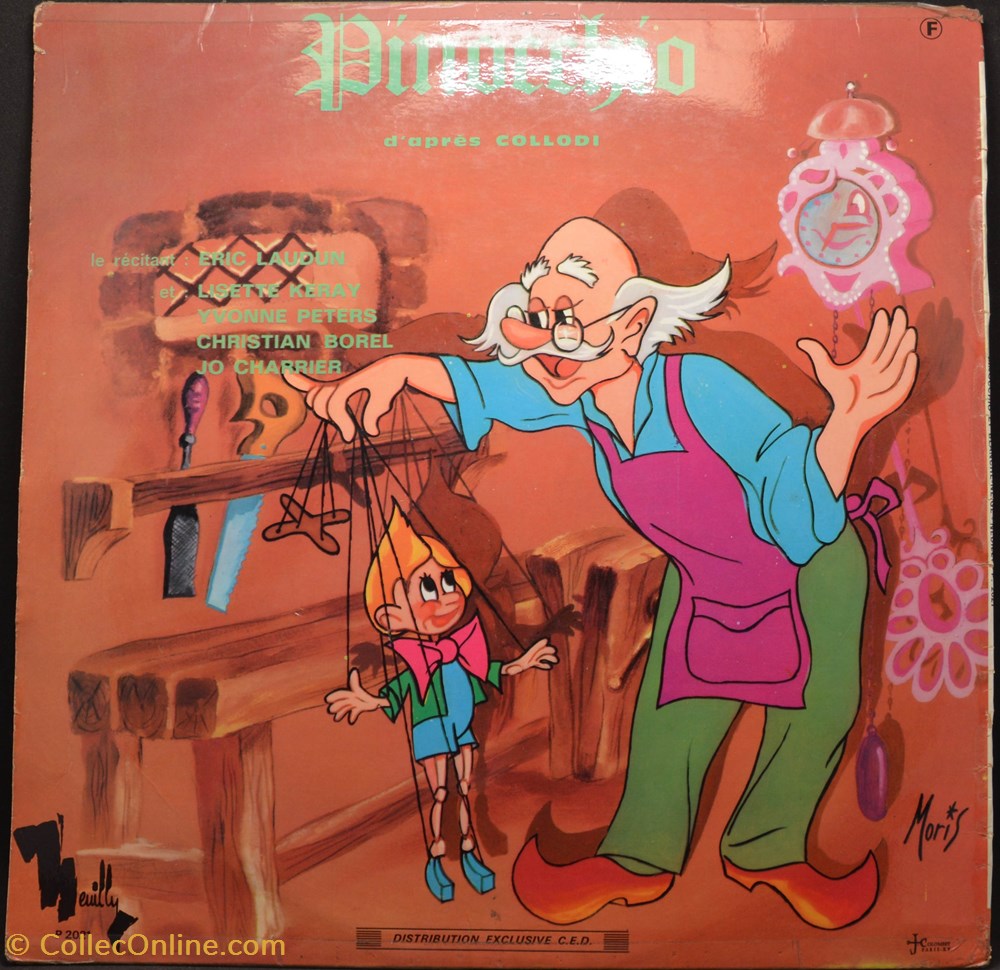 musique instruments disques vinyles vinyl 45 tours pinocchio