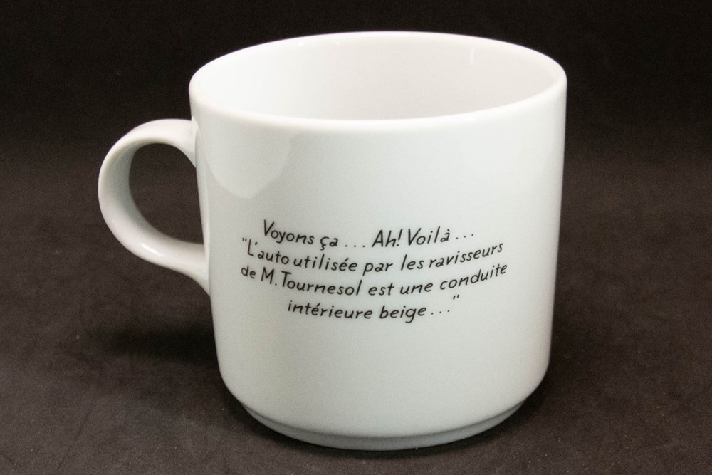 Moulinsart - 1998 - Les 7 boules de cristal - Mug - Tintin et Milou la table argenterie assiettes plats moulinsart 1998 les 7 boules de cristal mug tintin et milou