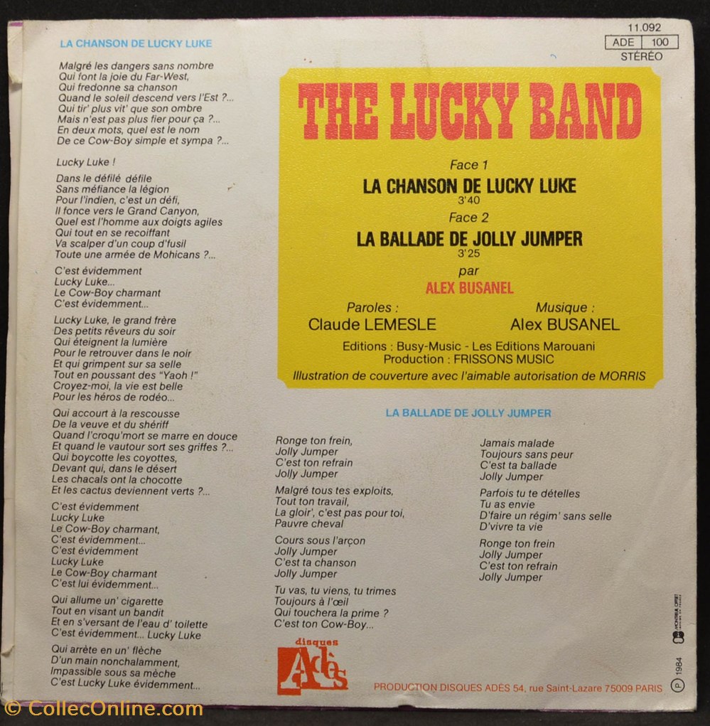 Vinyl - 45 tours - 1984 - The Lucky Band musique instruments disques vinyles vinyl 45 tours 1984 the lucky band