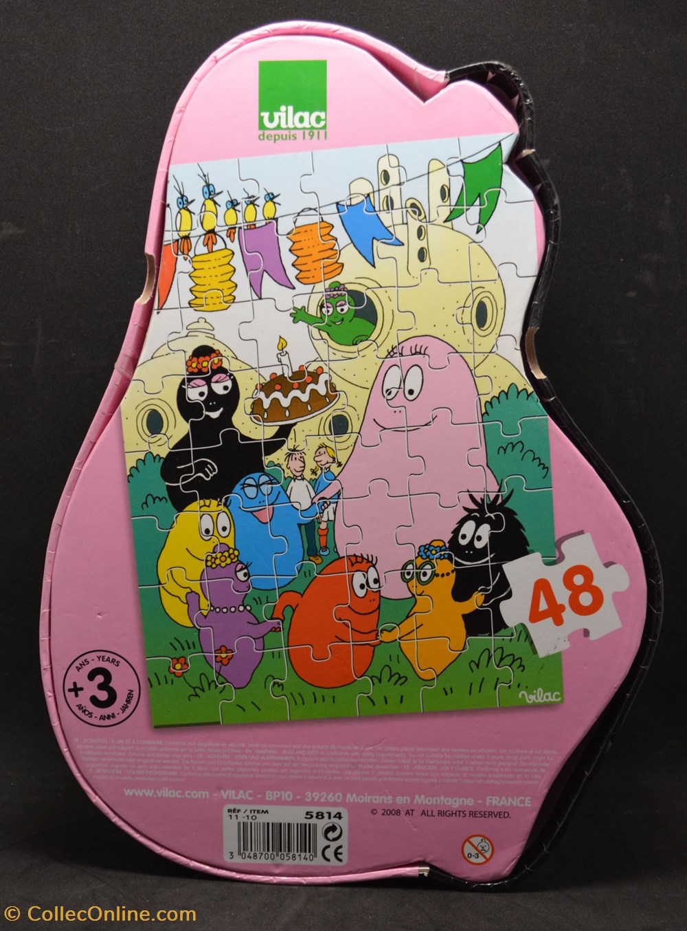 jeux de societe jouets casse tete puzzle barbapapa vilac 2008 48 pieces anniversaire