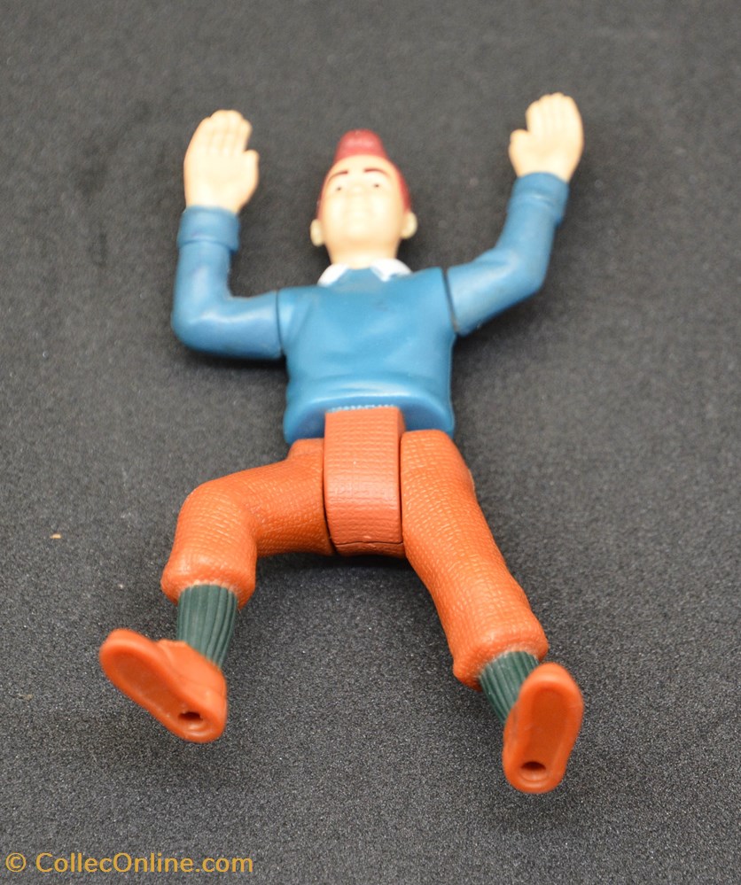 Mc Donald - 2011 - Tintin sortant de sa caisse 2 figurines mc donald 2011 tintin sortant de sa caisse