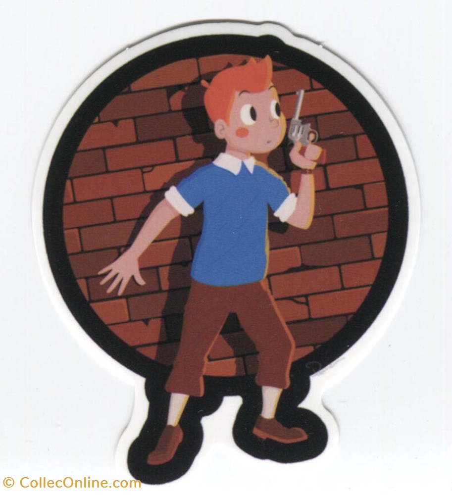 Autocollant -Pseudo Tintin objet publicitaire autocollant pseudo tintin