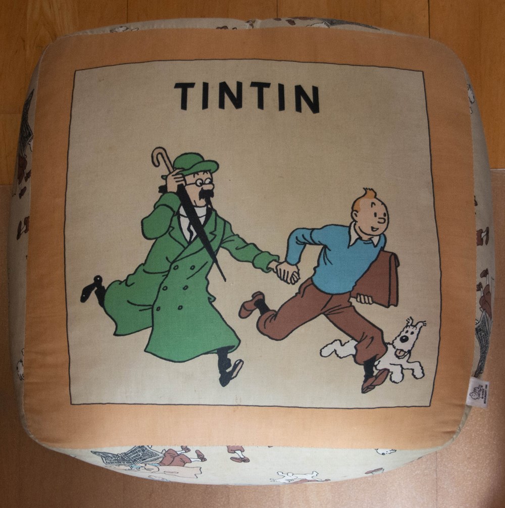 divers pouf moulinsart 1994 tintin et tournesol