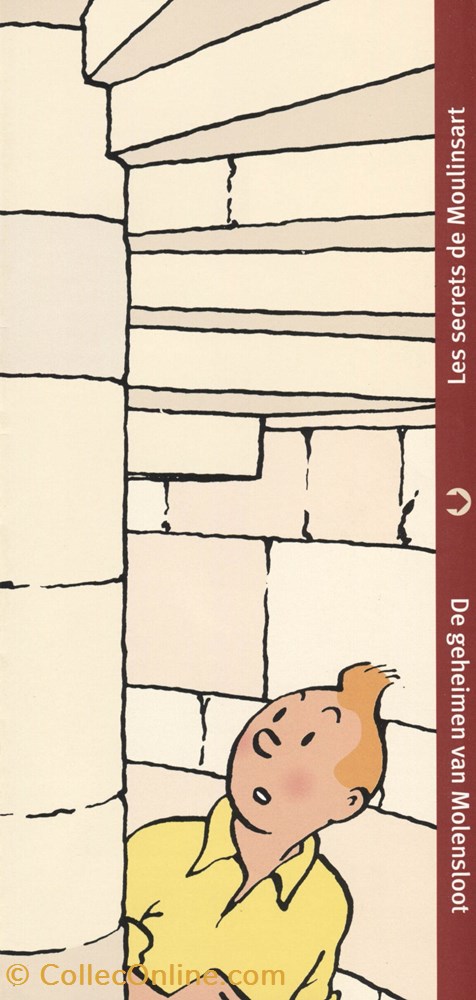 vieux papier ticket entree cheverny brochure les secrets de moulinsart