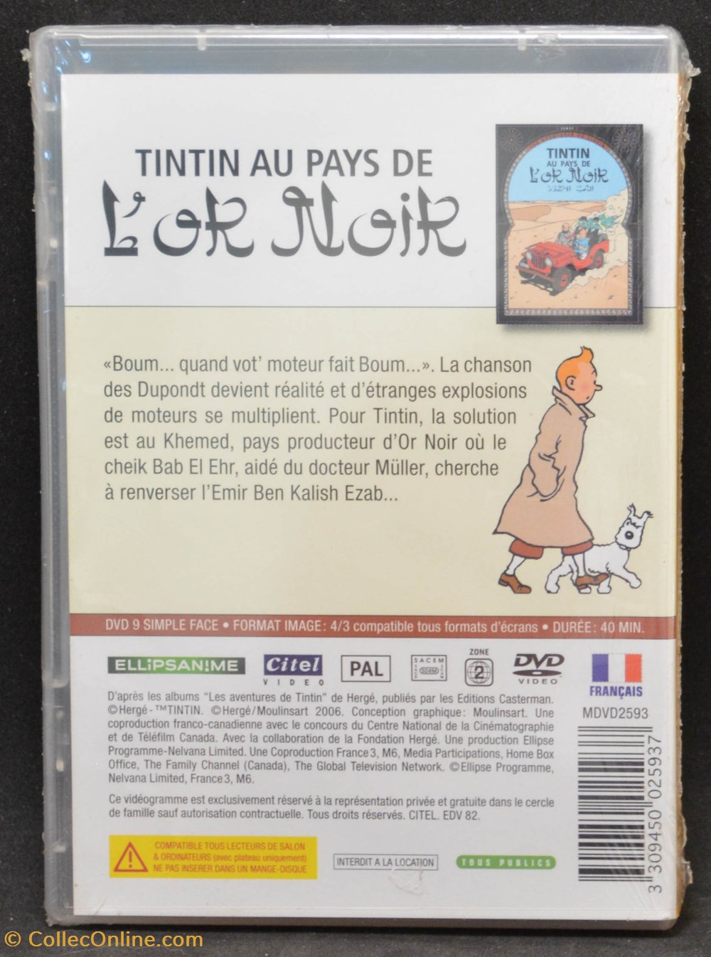divers film blu ray mini dvd 2006 citel tintin au pays de or noir