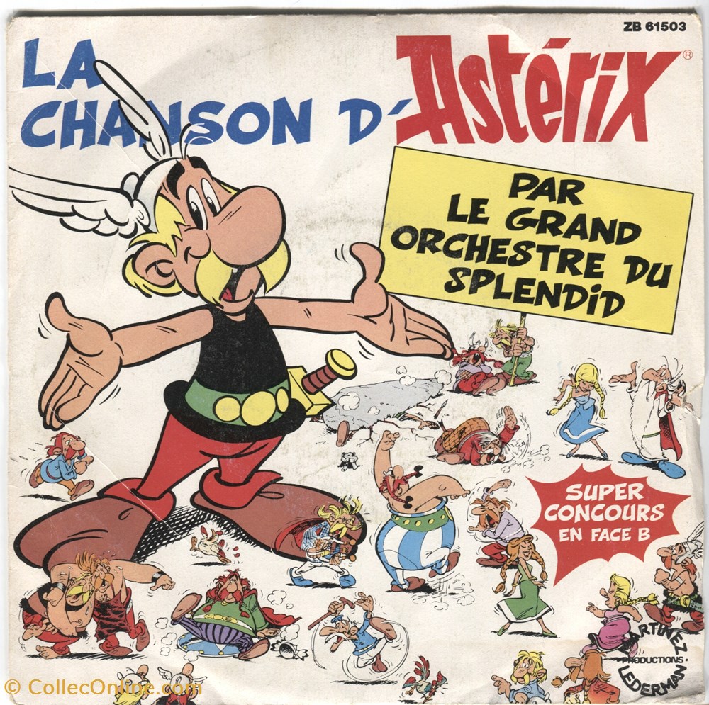 divers film dvd blu ray vinyl 45t parc asterix 1984 la chanson asterix