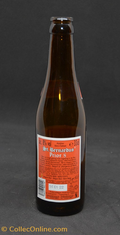 St Bernardus Prior - Brune - BE - 8% - 33cl art de la table argenterie bistrot alimentation bouteille st bernardus prior brune be 8 33cl