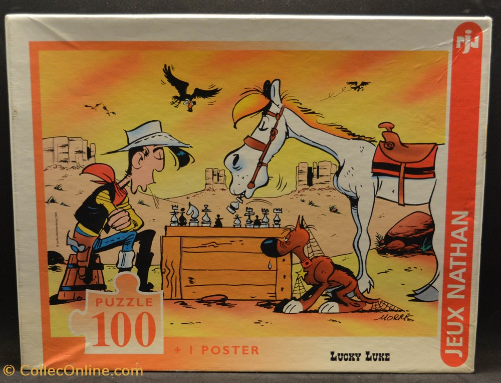 jeux de societe jouets casse tete puzzle lucky luke nathan 100 pieces 1996 la partie echec