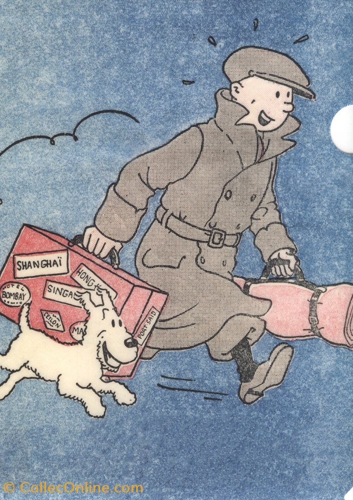 vieux papier autre pochette souple tintin voyage