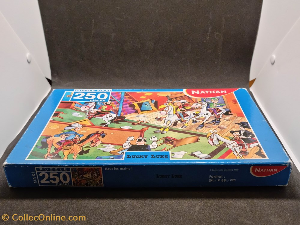 jeux de societe jouets casse tete puzzle lucky luke nathan 250 pieces 1999 hauts les mains