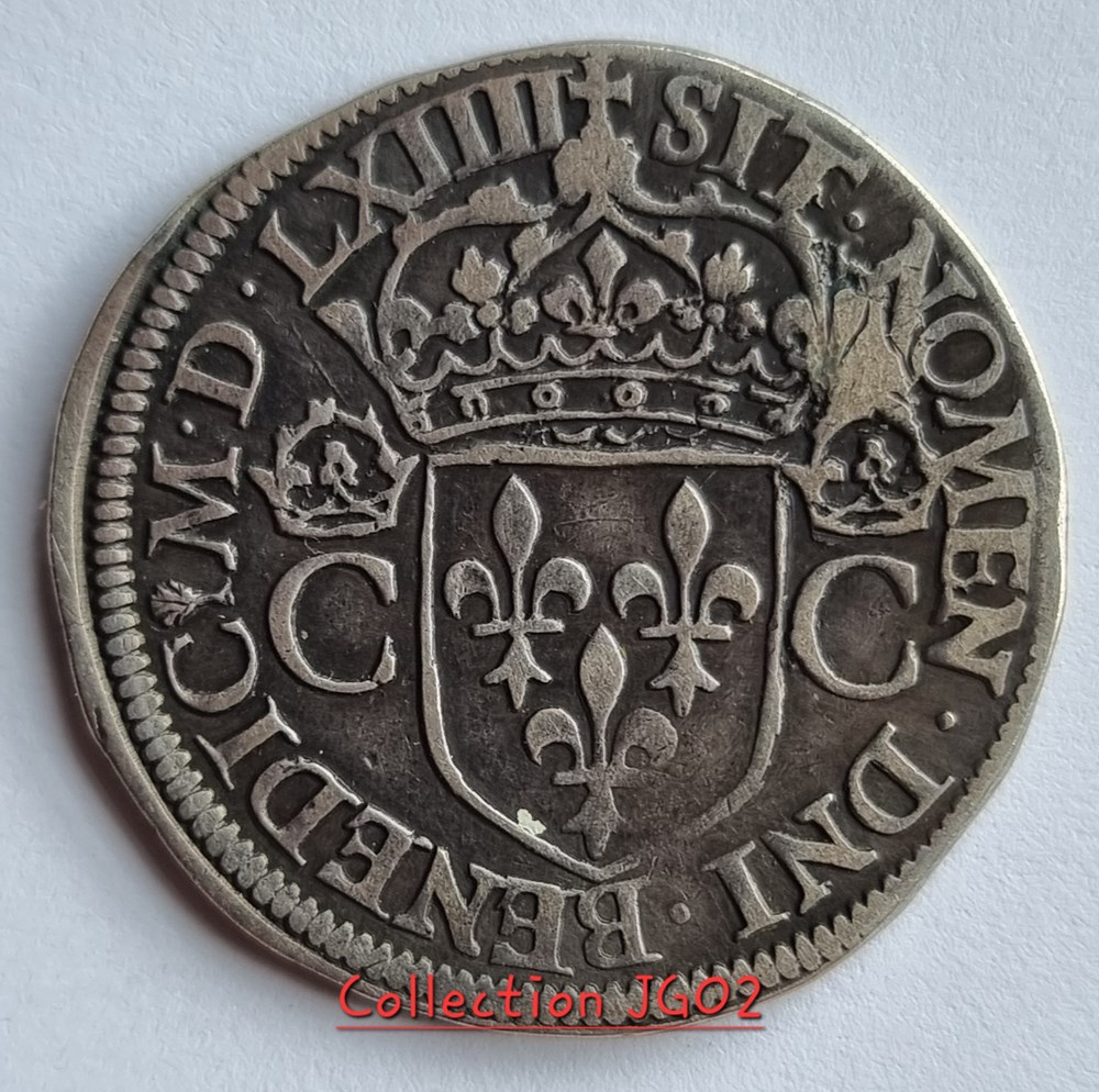 monnaies europe medievale france royales teston charles ix 1564c