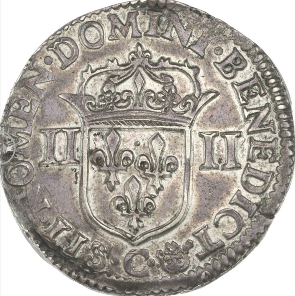 monnaies quart ecu louis xiii 1644c au58