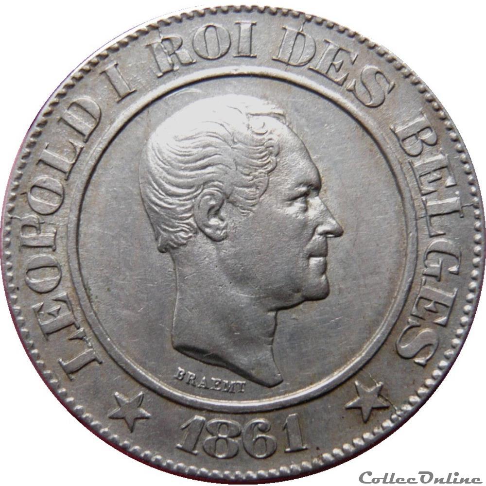 BELGIQUE 20 Centimes Léopold Ier 1861 KM.19/20 monnaie monde belgique 20 centimes leopold ier 1861 km 19 20
