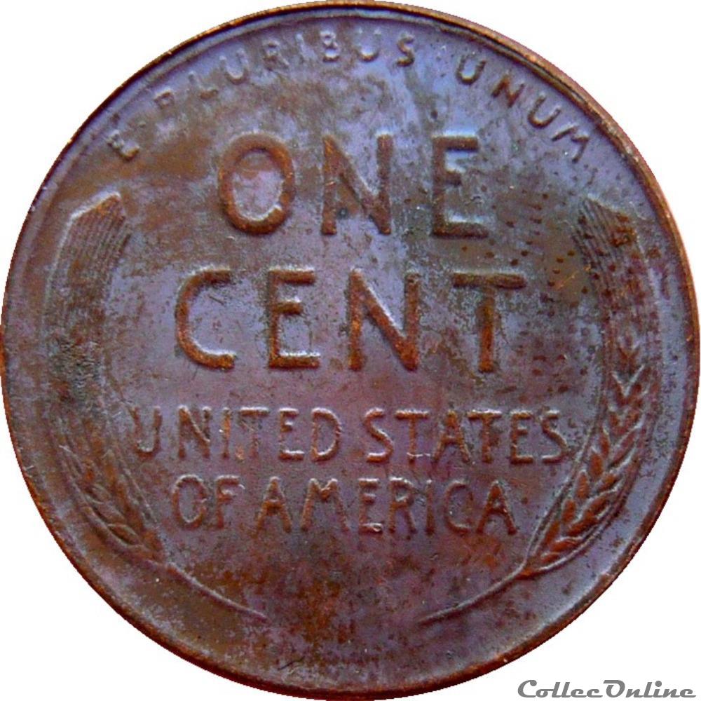 ÉTATS-UNIS D'AMÉRIQUE 1 Cent Lincoln "Wheat Penny" 1909 monnaie monde pay ba etats unis amerique 1 cent lincoln wheat penny 1909