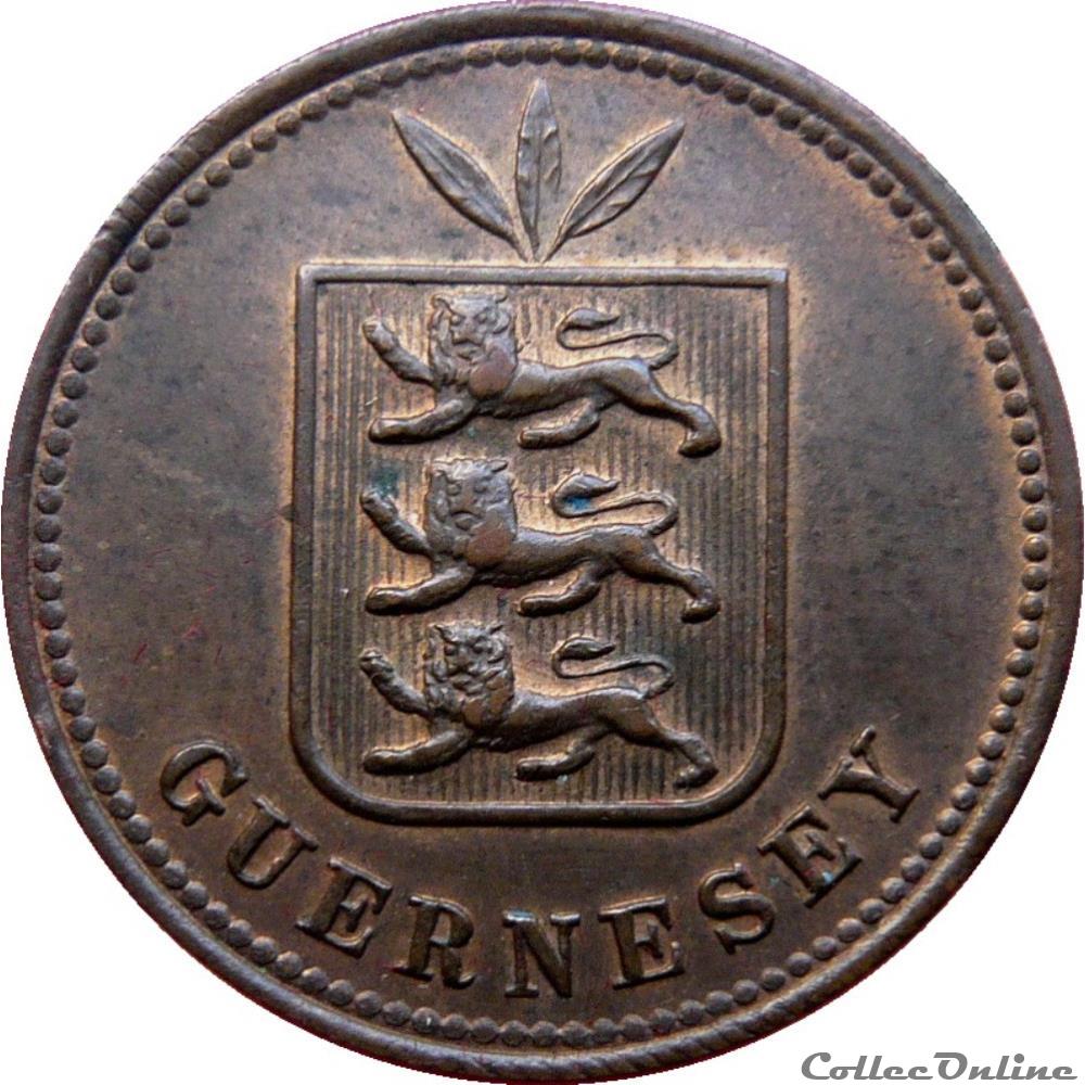 GUERNESEY 2 Doubles armes du baillage de Guernesey 1902 H (Heaton) KM.20/9 monnaie monde royaume uni guernesey 2 doubles armes du baillage de guernesey 1902 h heaton km 20 9