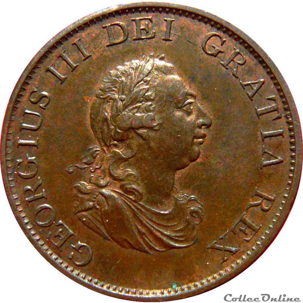 ROYAUME-UNI 1/2 Penny Georges III tête laurée / Britannia 1799 (Soho) S.647 2 monnaie monde royaume uni 1 2 penny georges iii tete lauree britannia 1799 soho s 647