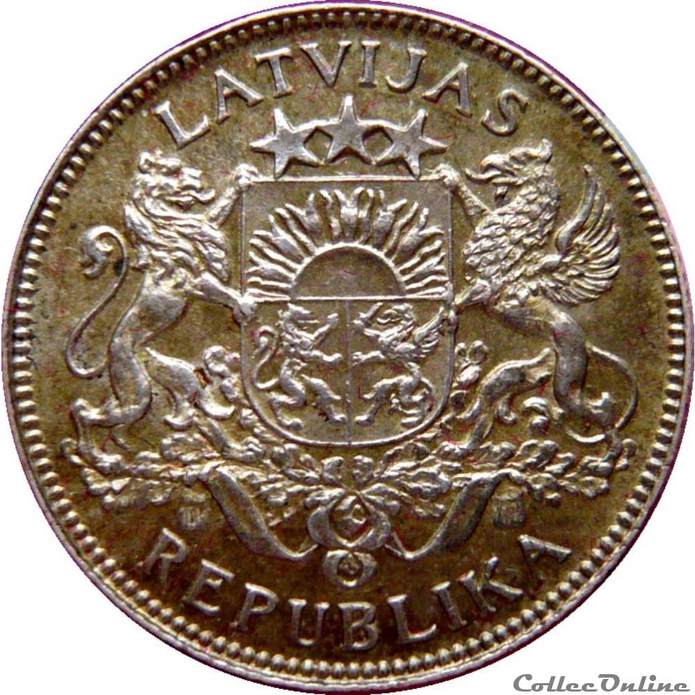 LETTONIE 1 Lats emblème 1924 KM.20/7 monnaie monde lettonie 1 lats embleme 1924 km 20 7