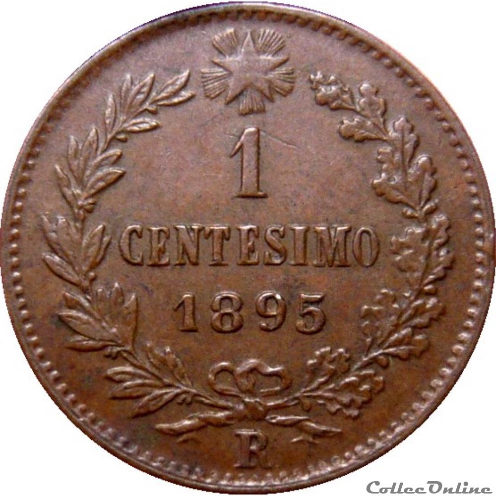 ITALIE 1 Centesimo Humbert Ier 1895 R (Rome) KM.19/29 monnaie monde italie 1 centesimo humbert ier 1895 r rome km 19 29