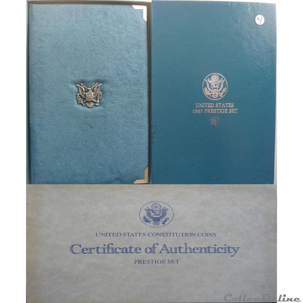 ÉTATS-UNIS Coffret Belle Epreuve 1987 USA PRESTIGE SET 5 monnaie monde etats unis coffret belle epreuve 1987 usa prestige set