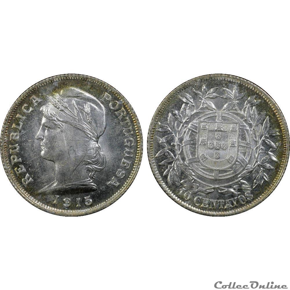 PORTUGAL 10 Centavos 1915 Gom.07.01 monnaie monde portugal 10 centavos 1915 gom 07 01