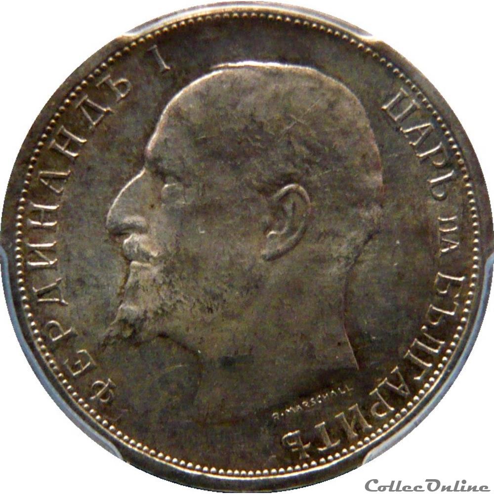BULGARIE 1 Lev Ferdinand Ier 1913 KM20/31 2 monnaie monde bulgarie 1 lev ferdinand ier 1913 km20 31