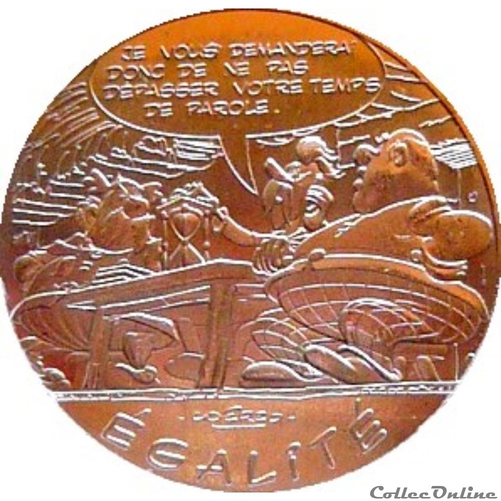 monnaie monde monaco france 10 euro commemorative asterix et egalite le cadeau de cesar 2015