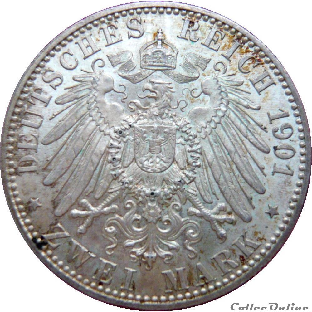 ALLEMAGNE - PRUSSE 2 Mark Guillaume II 200e anniversaire de la Prusse 1901 (Berlin) KM.20/136 monnaie monde allemagne prusse 2 mark guillaume ii 200e anniversaire de la prusse 1901 berlin km 20 136