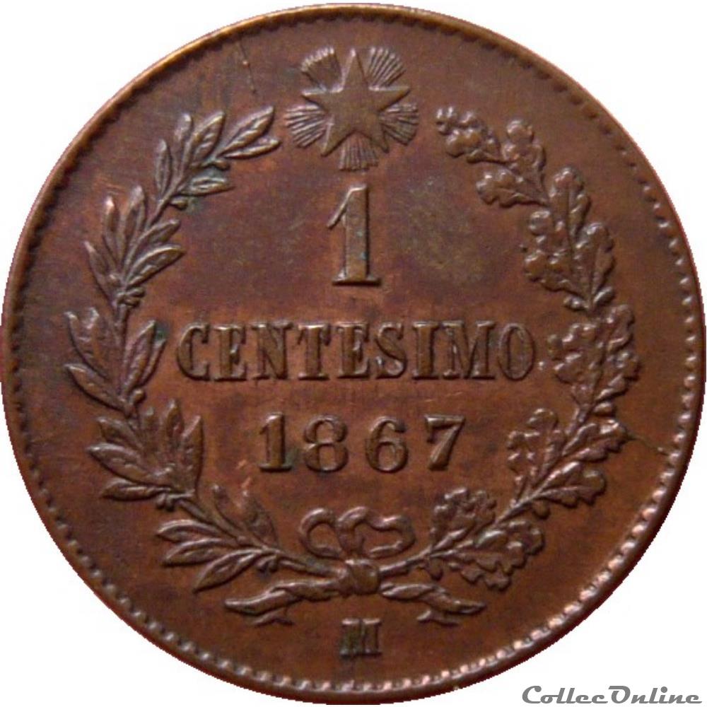 monnaie monde italie 1 centesimo victor emmanuel ii 1867 m milan km19 1 1
