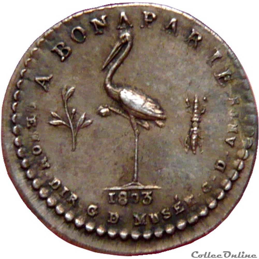 PREMIER EMPIRE Napoléon Empereur Quinaire ARMÉ POUR LA PAIX 1803 monnaie jeton mereaux france premier empire napoleon empereur quinaire arme pour la paix 1803